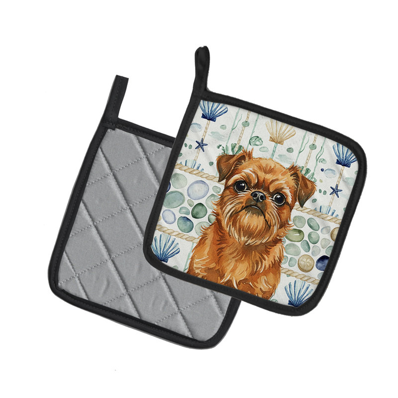 Paire de poignées en verre Belge Brussels Griffon
