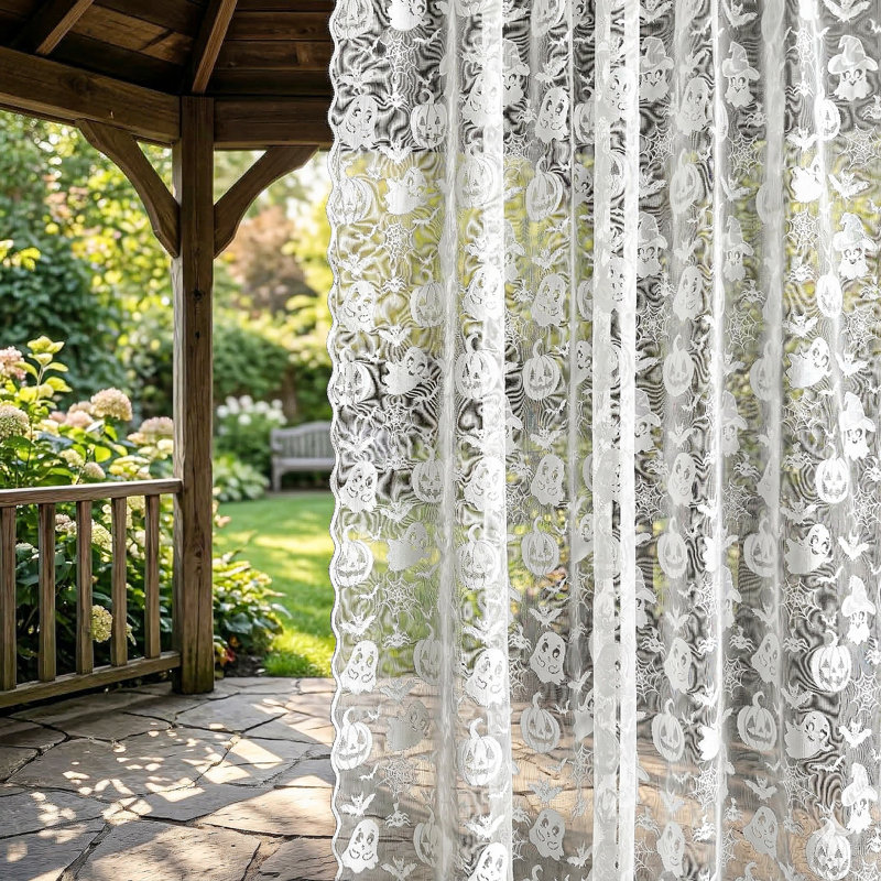 Sheer Curtain Pair, 137 cm Width x 274 cm Drop