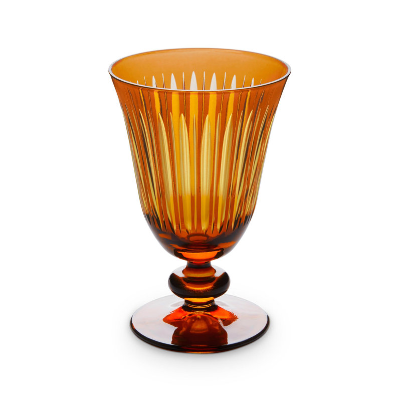 Prism Wine Glasses (Set of 4) - Amber/Honey, Amber