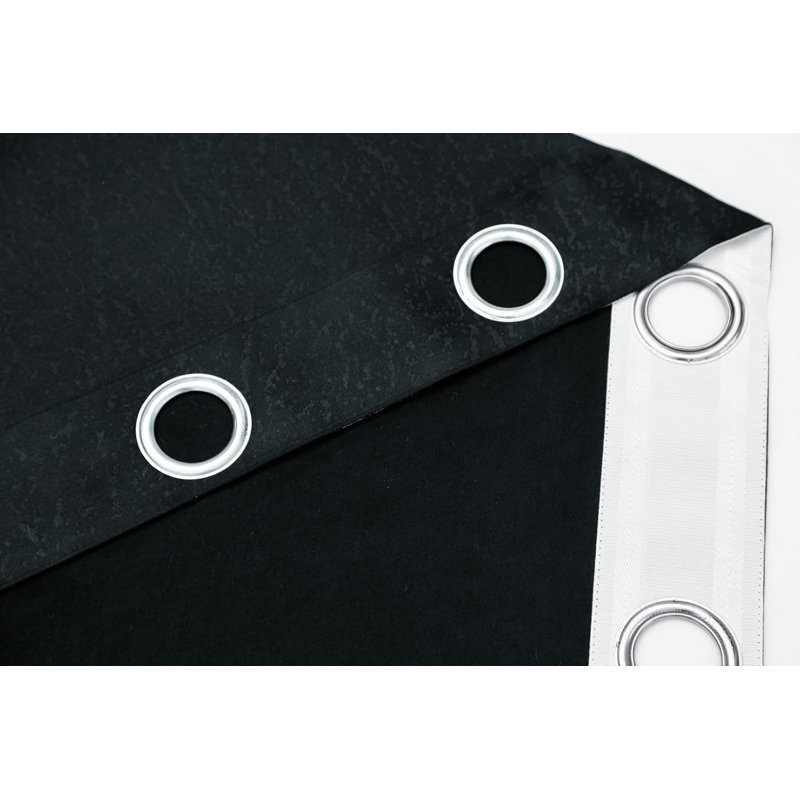 Blackout Curtain Pair, Black, 90cm Width x 54cm Drop