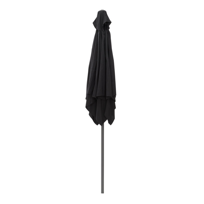 Parasol de marché carré 6 pi 6 po x 6 pi 6 po avec base Helland, Noir
