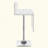 Alameda Chrome And White Adjustable Bar Stool