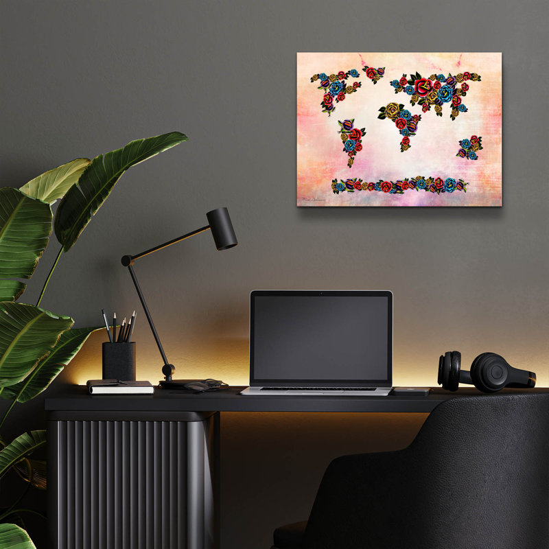 "Carte des fleurs" par Mark Ashkenazi, H 12 po x l 16 po x P 0,13 po