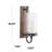 Brown Wood Wall Sconce with Glass Holder 5" x 7.5" x 16"