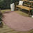Malpass Modern Rustic Organic Curve Light Rose Indoor/Outdoor Rug-2133730303