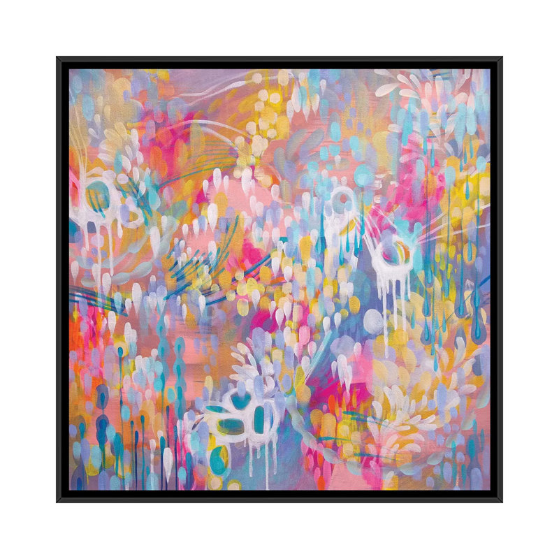 " Bright Hope " by Stephanie Corfee, 26" H x 26" W x 1.5" D, Black Framed Canvas, No Mat