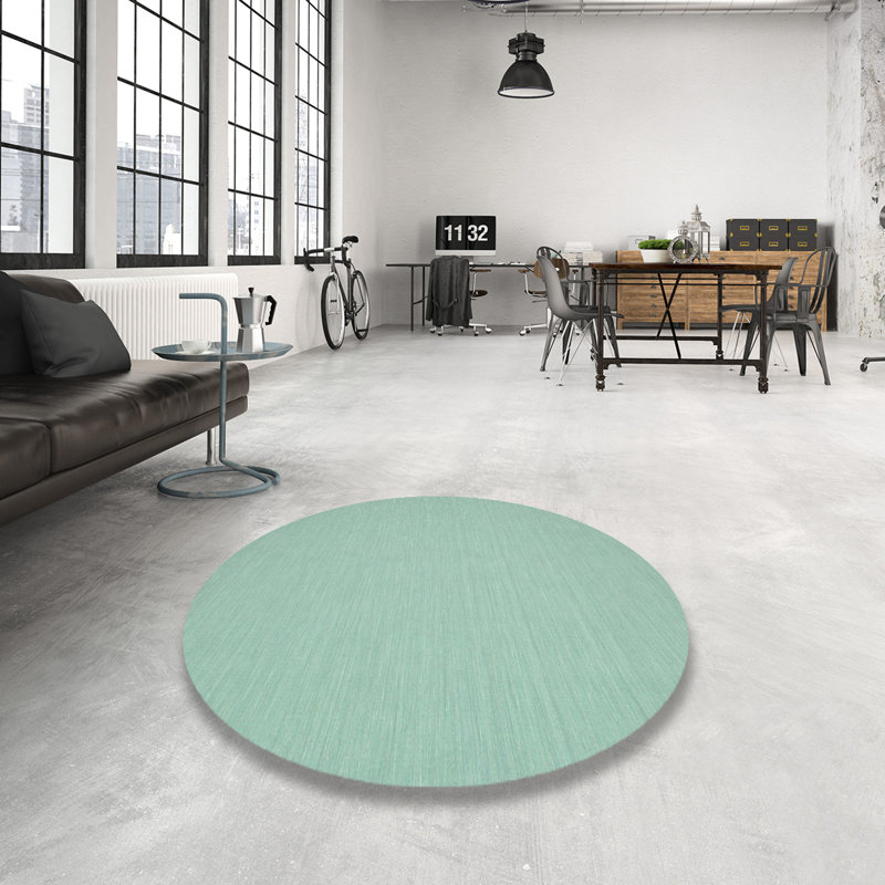 Tapis contemporain sauge, Rond 8 pi