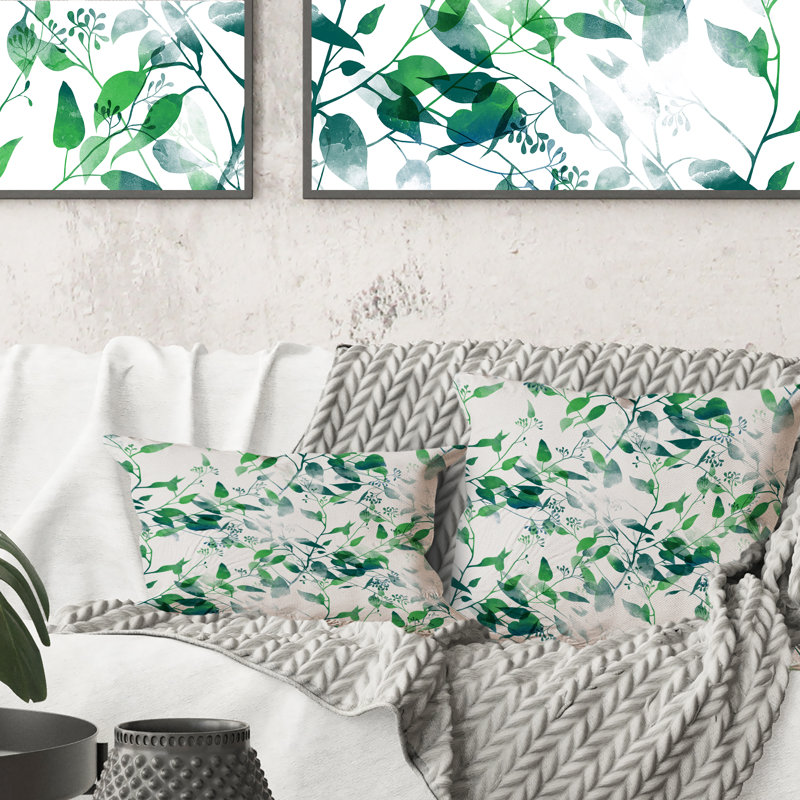 Floral Throw Pillow, 16" x 16"