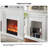 59.06"Modern Minimalist White Decorative Fireplace Mantel-118583323