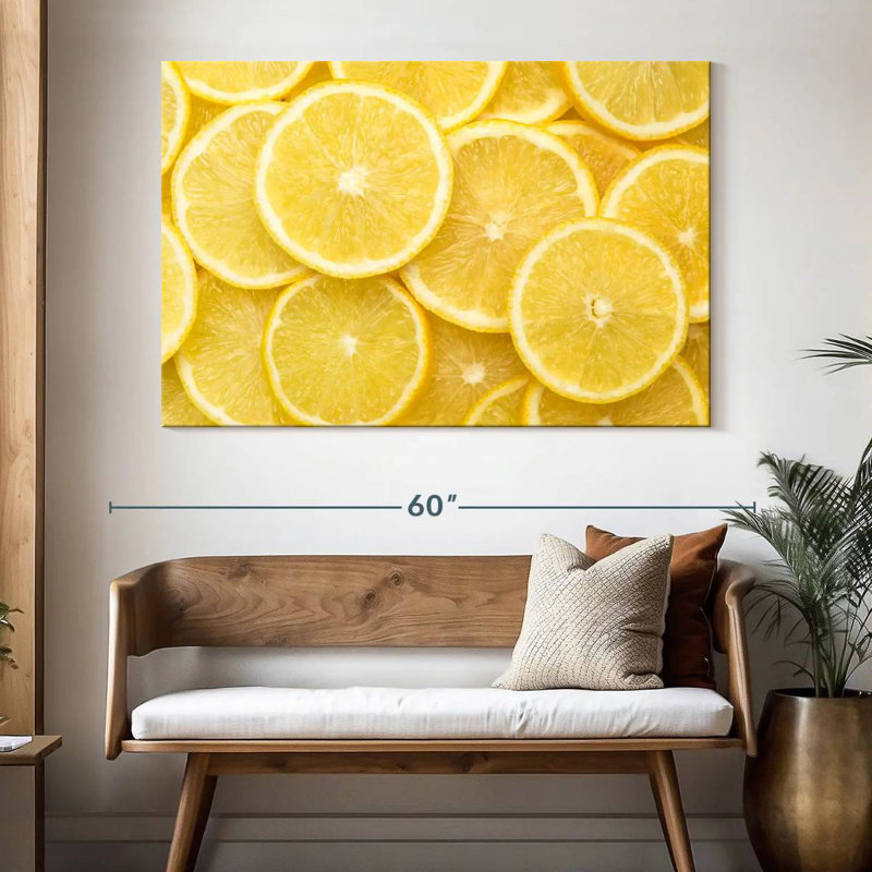 Yarlin tranches de citron, H 34 po x l 51 po