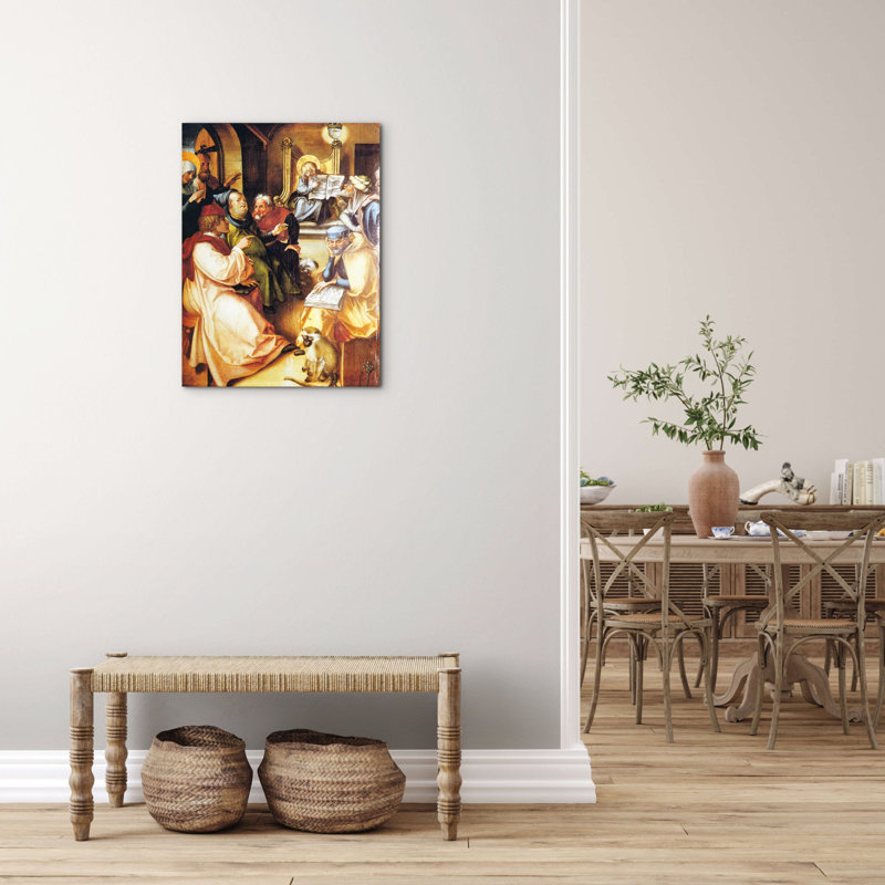 The twelve-year-old Jesus in the Temple by Albrecht Drer 77.5cm H x 58cm W MetalArt Materic Aluminum Satin Effect, Frameless Panel, Lightweight Ready to Hang