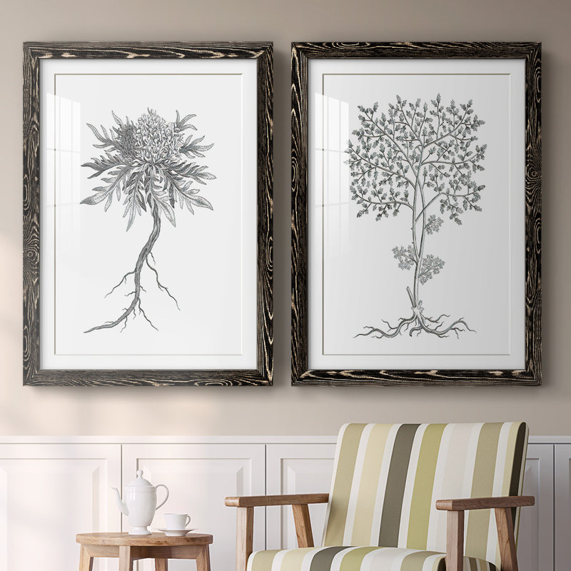 «B&W Plant Spechantillon III», reproduction de photo sur toile 2 pièces, H 27,5 po x l 75 po x P 1,5 po, Noir