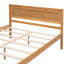 Lit plateforme double en chêne avec tête de lit et support - lattes de bois, sans sommier inclus-608787282-608787294
