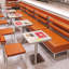 Banc de bar en similicuir restaurant Cafe Burger Shop