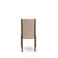 L'ensemble de 5 tables de cuisine pour 4 personnes comprend une table de salle à manger ronde avec Dropleaf et 4 chaises rembourrées en tissu brun clair en acajou;-1945111985-2011444898-2011267923