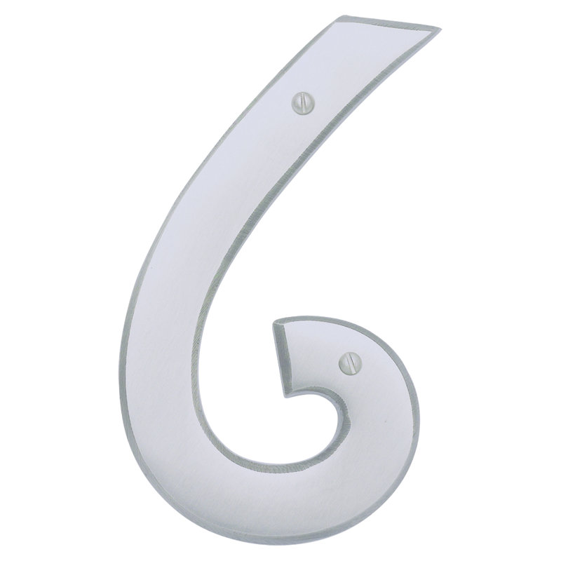 Aged Bronze 5-1/2" Mission Style Surface Mount House Number