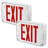 LED Exit Sign with Battery Backup, UL Listed, Weatherproof Emergency Exit Light, AC 120/277V