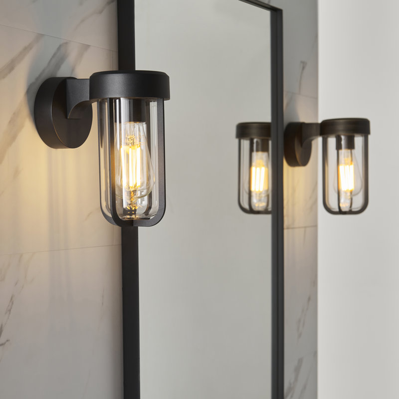 Pembroke 20.5cm H Outdoor Wall Lantern, Matt Black