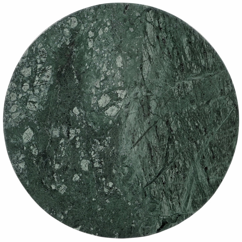 Devlin Marble Drink Table, Dark Green