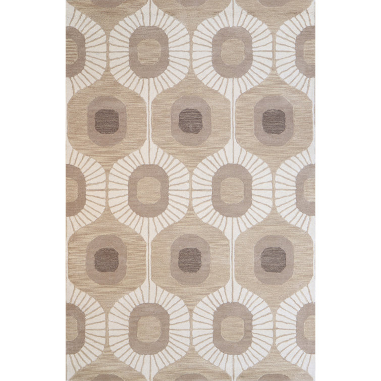 Hemmer Abstract Tufted Wool Area Rug 8’6”x11’6” 
