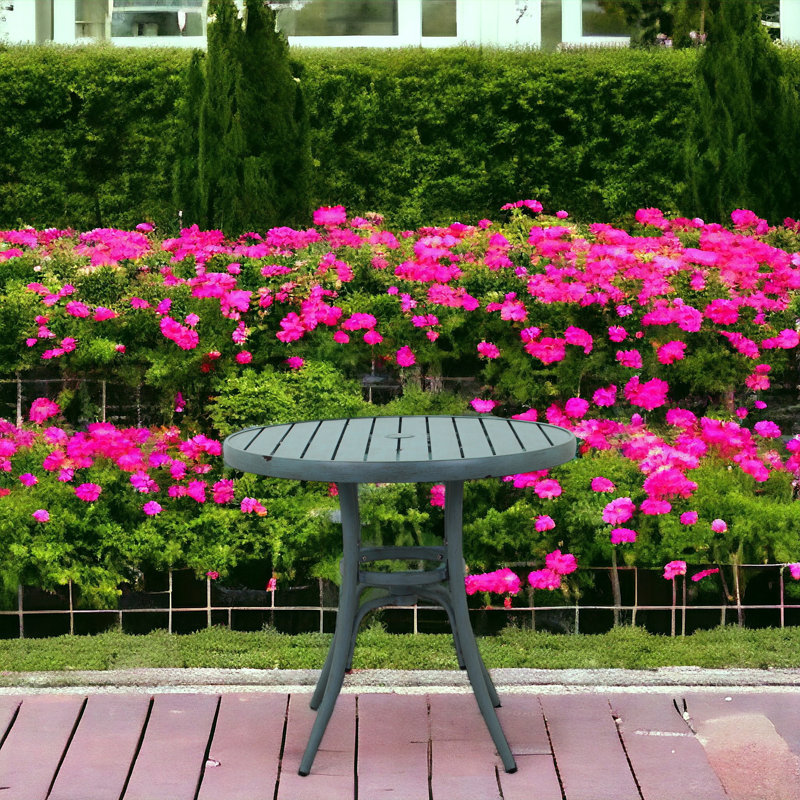 Table bistro en métal et aluminium