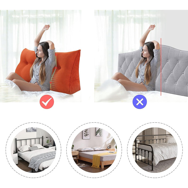 Machine Woven Pillow Case, 50cm H x 160cm W, Orange