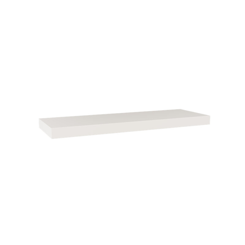Painted Wood Floating Shelf, Cream