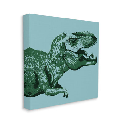 «Pop Style T-Rex Dinosaur Kids Wildlife Design» par Daphne Polselli, impression sur toile tendue