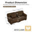 Canapé moderne rembourré de 76,4 po avec deux coussins inclus-133567912