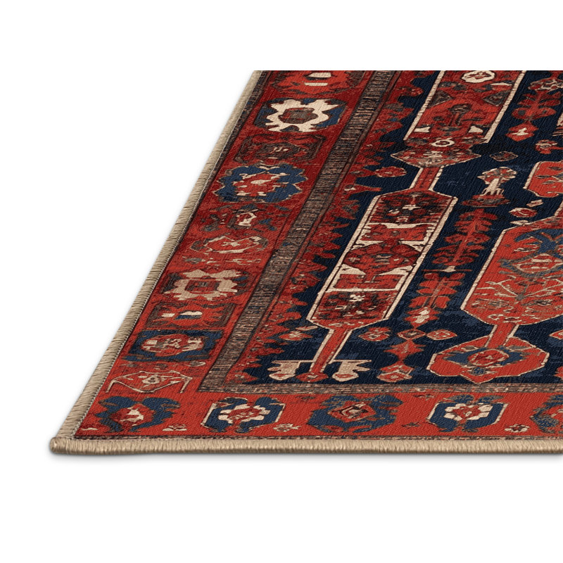 Tapis brun turc lavable à la machine, Rectangulaire 2 pi x 3 pi