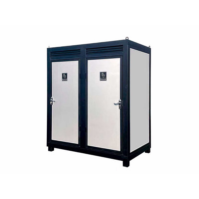 Toilettes portatives avec construction en acier, conception moderne pour une utilisation extérieure