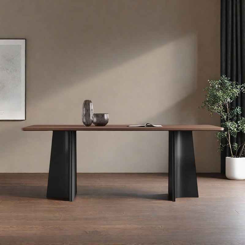 Table de salle à manger moderne de style rétro minimaliste, H 29,52 po x L 78,74 po x l 35,43 po