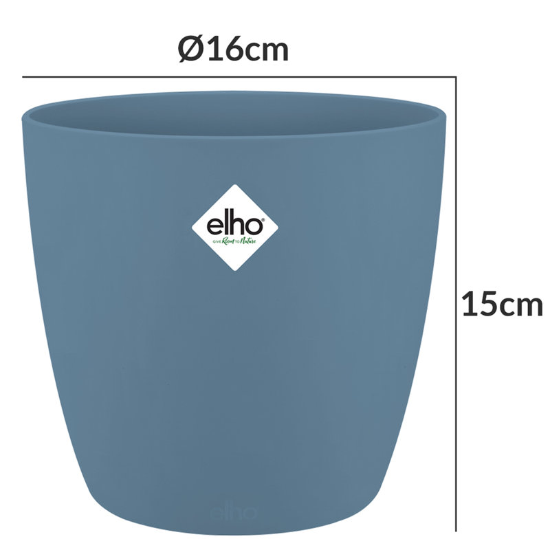 Pot Planter, Blue, 16cm H x 15cm W x 15cm D