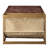 Rectangular Coffee Table With Magazine Compartment - Retro Brown Leather, Metal Support, Effortless Assembly Spacious Holder Frame, Procedure
