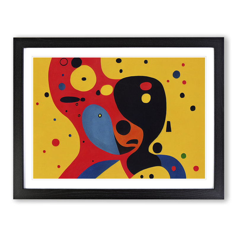 Entrancing Abstract - Single Picture Frame Print, 46cm H x 64cm W, Black