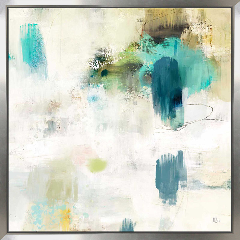 Subtlety II - Painting, Silver Floater Frame, 21.5" H x 21.5" W x 2" D