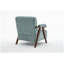 Chaise d'appoint Mid-Century moderne avec structure en bois massif, revêtement en polyester vert