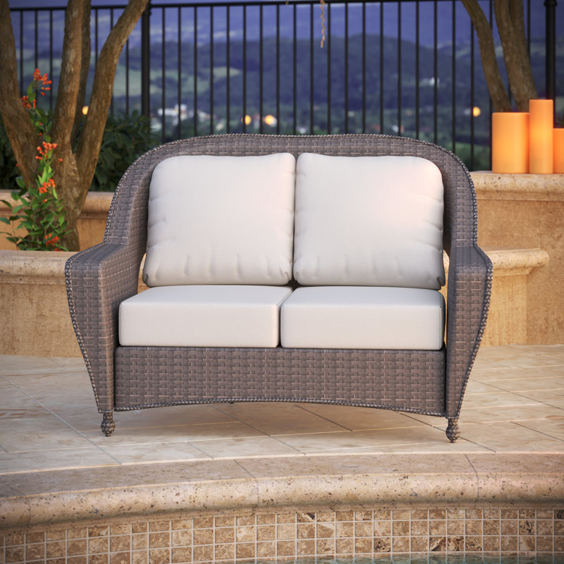 Indoor/Outdoor Sunbrella® Seat/Back Cushion, Canvas Natural Sunbrella® Canvas