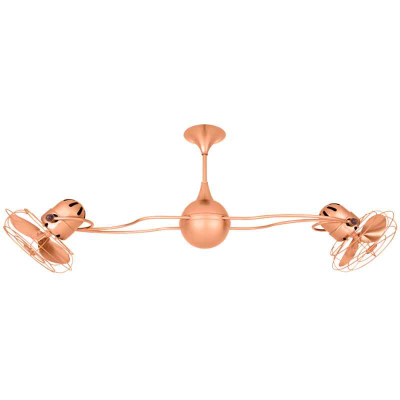 Italo Ventania Downrod Ceiling Fan, Brushed Copper