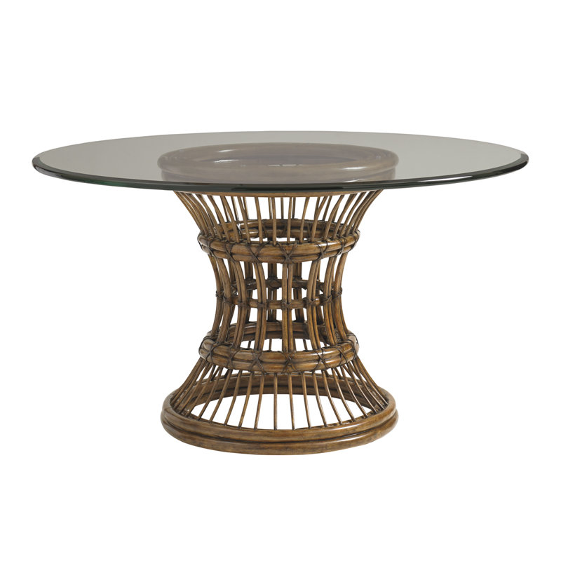Bali Hai Latitude Dining Table with Glass Top, 60" W x 60" L