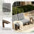 Polett Solid Wood Group Outdoor Conversation Set With Loveseat And Side Table-1868612205-1868612209