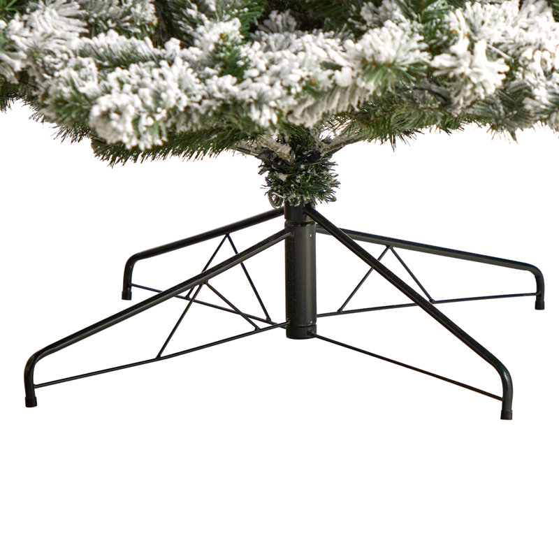 Sapin de Noël floqué avec lumières DEL, H 9 pi