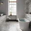 Drama Breach Black & White 2x2 Matte Porcelain Mosaic Tile