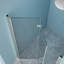 Porte de douche avec verre trempé l 34 po x H 72 po, nickel brossé - peu encombrant, réglable, finition attrayante
