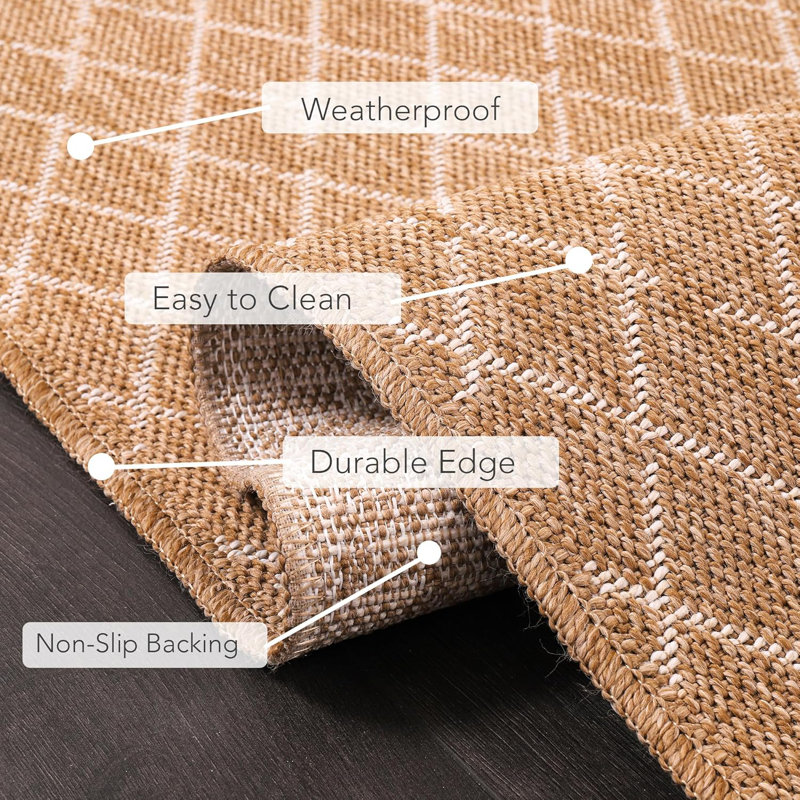 Non Slip Area Rugs Washable Carpet Pad Entryway Rug Weather Resistant Indoor and Outdoor Use 840306, Rectangle 60 x 100 cm