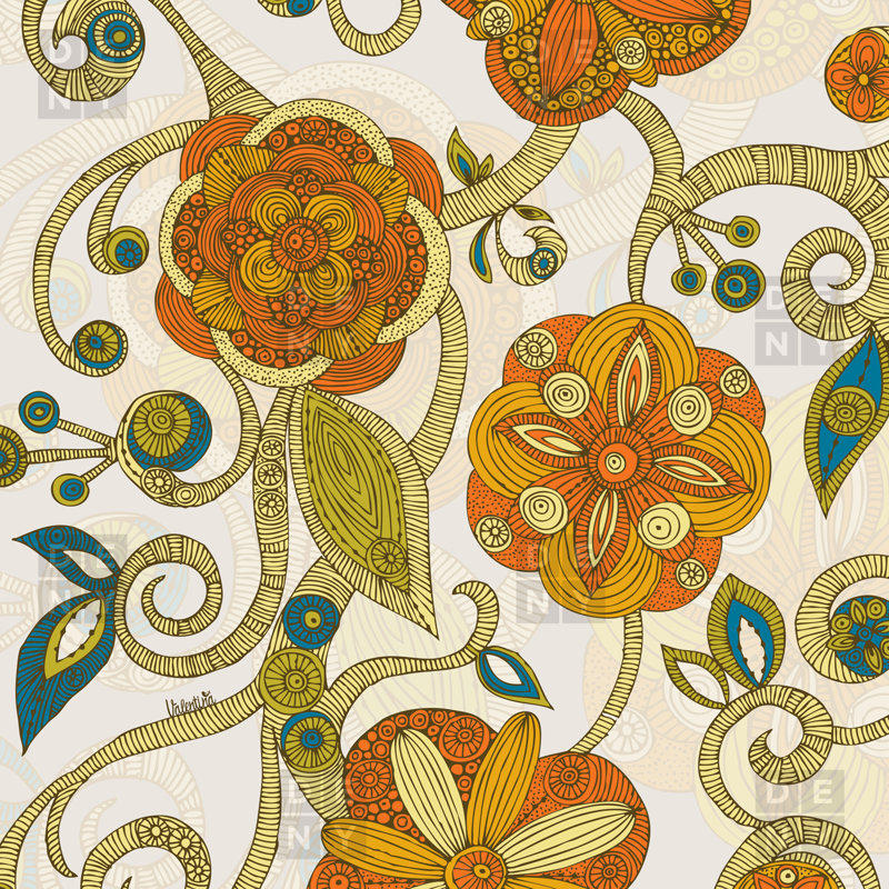 Flowers Single Shower Curtain, Floral 1