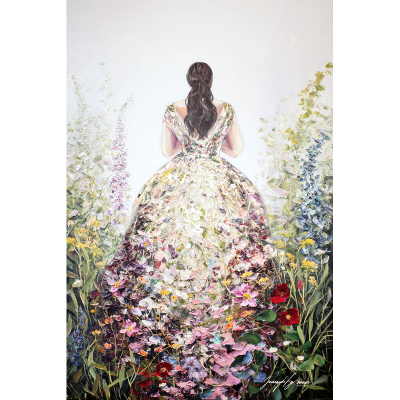 Art mural sur toile Blooming Meadow Grace, H 48 po x l 32 po x P 1,5 po