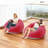 6Pcs Adults Portable Bean Bag Inflatable Lazy Sofa Chairs With Air Pump For Reading Camping Red-1063067740