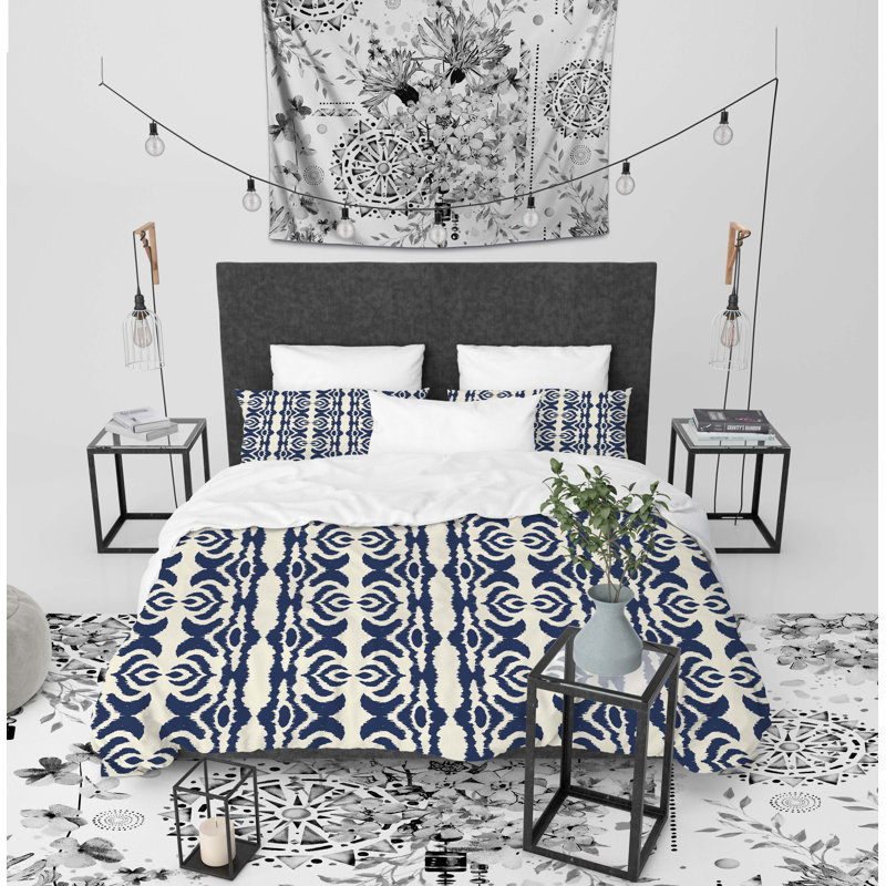Shibori Polyester Comforter, King Comforter + 2 King Pillowcases