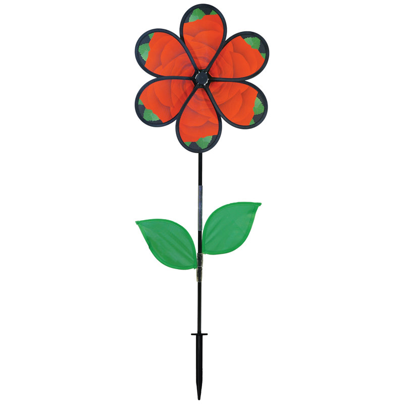 Rouleau de roses 13,5 "avec feuilles